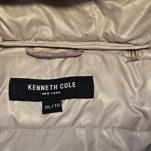 Kenneth Cole Packable Hooded Women's Puffer Jacket in Pink with Bag Size XL - Picture 5 of 9